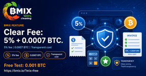 BMIX Guide: Transparent fee: 5% + 0.0007 BTC explained