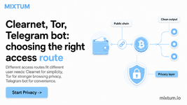 Clearnet, Tor, Telegram bot: choosing the right access route | MixTum