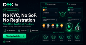No KYC, No SoF, No Registration: What DEX.fo Does Not Ask From Users