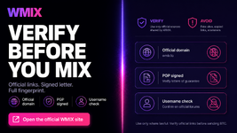 How to Verify WMIX Before Sending BTC | Official Links and PGP Guide