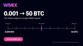 WMIX Limits: 0.001 to 50 BTC: Official Guide | WMIX