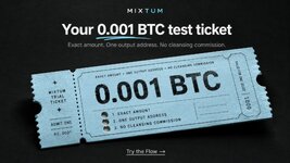 The free trial must be exactly 0.001 BTC | MixTum