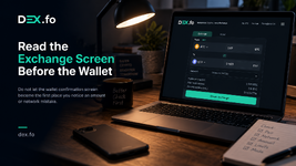 Read the Exchange Screen Before the Wallet Screen | DEX.fo
