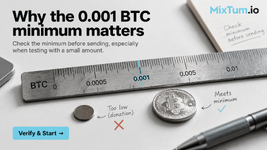 Why the 0.001 BTC minimum matters | MixTum