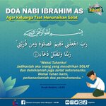 Doa Nabi Ibrahim A.S Agar Keluarga Taat Menunaikan Solat