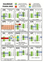 Kalendar Puasa Sunat Dan Wajib 2022 / 1443-1444H