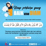 Ucap Perkara Yang Baik Atau Diam