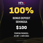 100% Bonus Deposit sehingga $100 HFM tiba lagi!