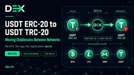 USDT ERC-20 to USDT TRC-20: Moving Stablecoins Between Networks Without a CEX [DEX.fo Guide]
