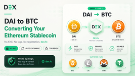 DAI to BTC: Converting Your Ethereum Stablecoin to Bitcoin Without a Centralized Exchange [DEX.fo Guide]