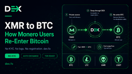 XMR to BTC: How Monero Users Re-Enter Bitcoin Without Leaving a KYC Trail [DEX.fo Guide]