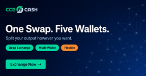 You Can Split One Swap Across 5 Wallets on CCE Cash: